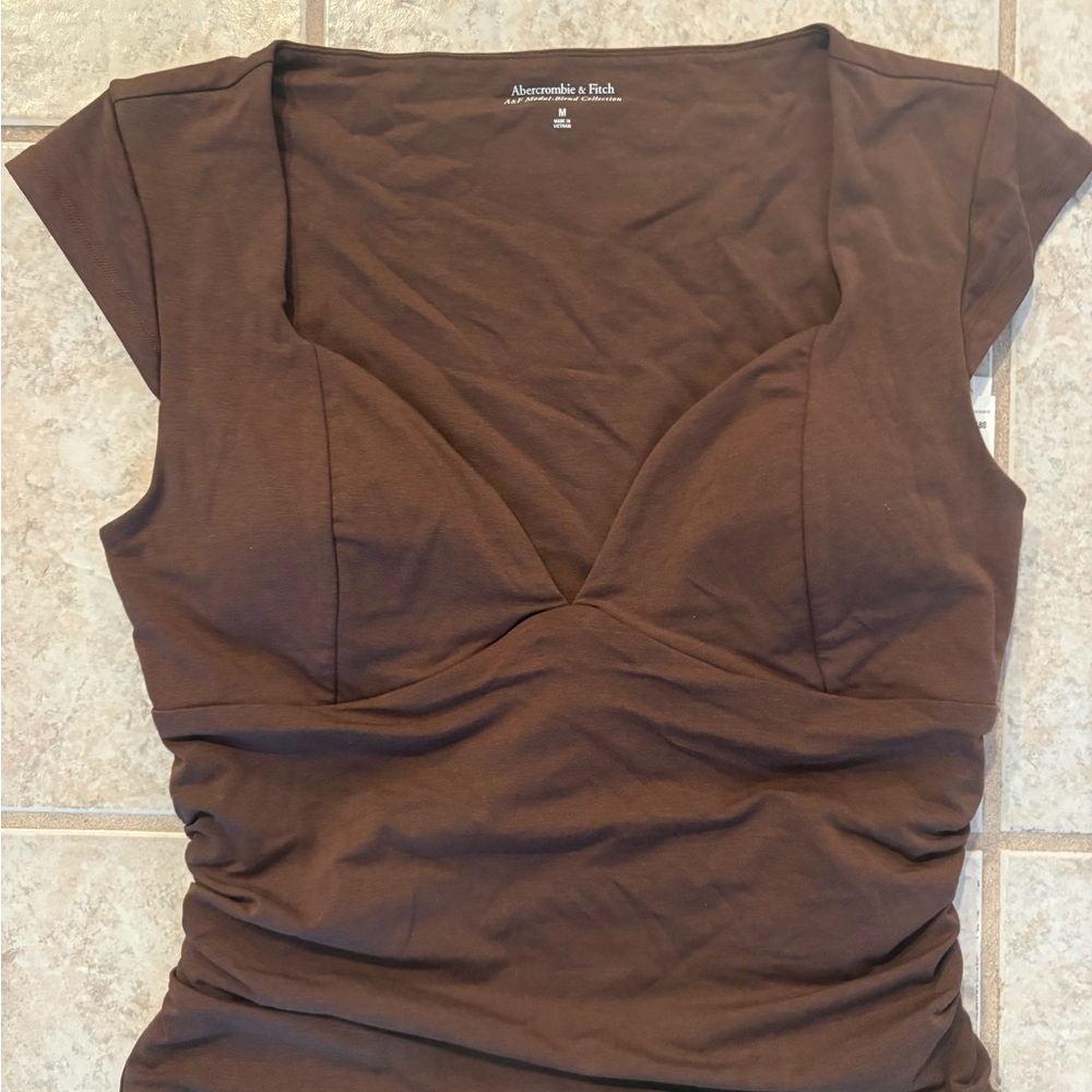 Abercrombie & Fitch Chocolate Brown Short Sleeve Top